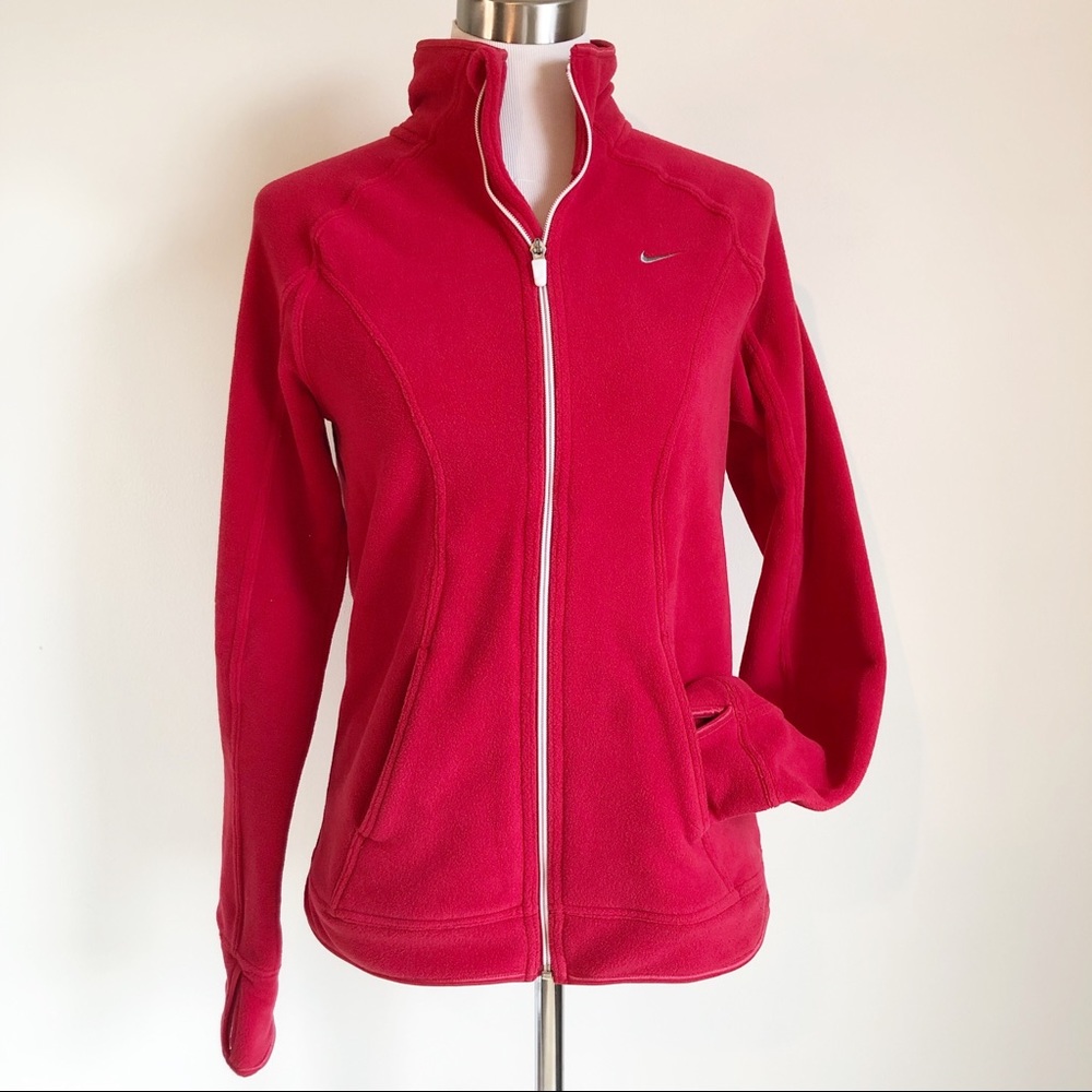 Nike FIT Therma Full Zip Red Fleece Thick, M 8-10